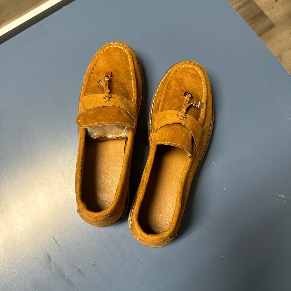 Women Tan Loafers